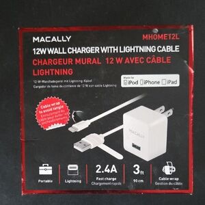 Macally 12W Wall Charger with Lightning Cable